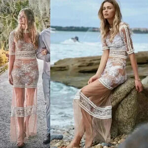 NWT For Love & Lemons Desert Nights Maxi Dress Size Small